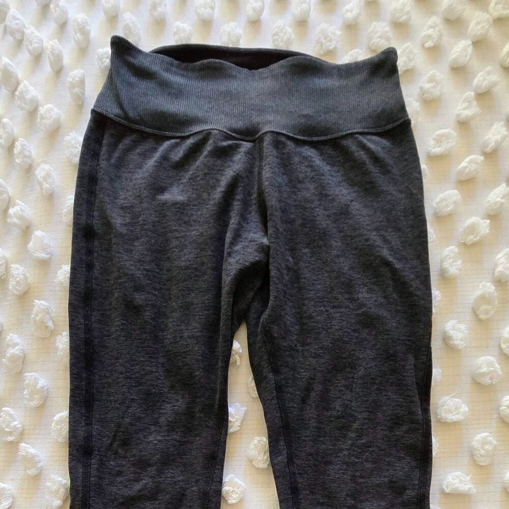 Alo Charcoal/Dark Grey High-Waisted Alosoft Lounge Legging, Size M